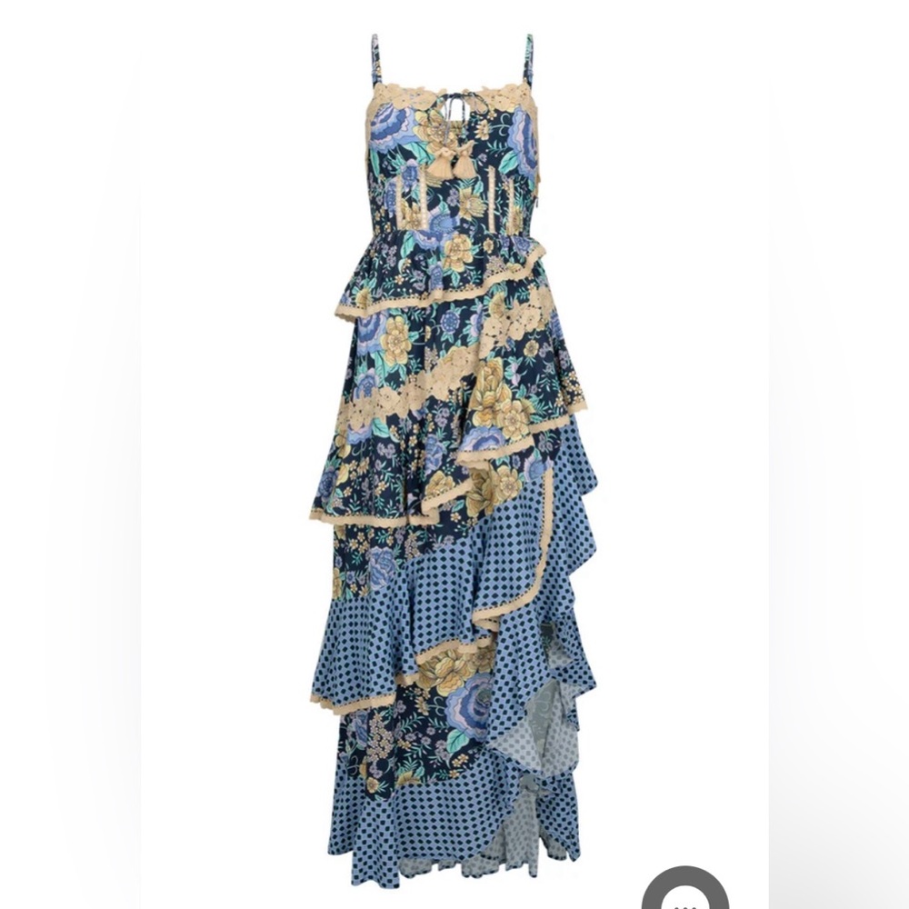 Spell Full Bloom Ruffle Soirée Dress – Periwinkle | XL | NWT - Picture 5 of 14